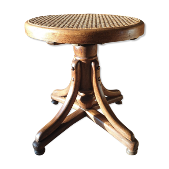 Tabouret de piano en bois courbé