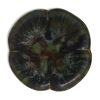 Ceramic plate or dish in varnished sandstone, Meran Isle Dam