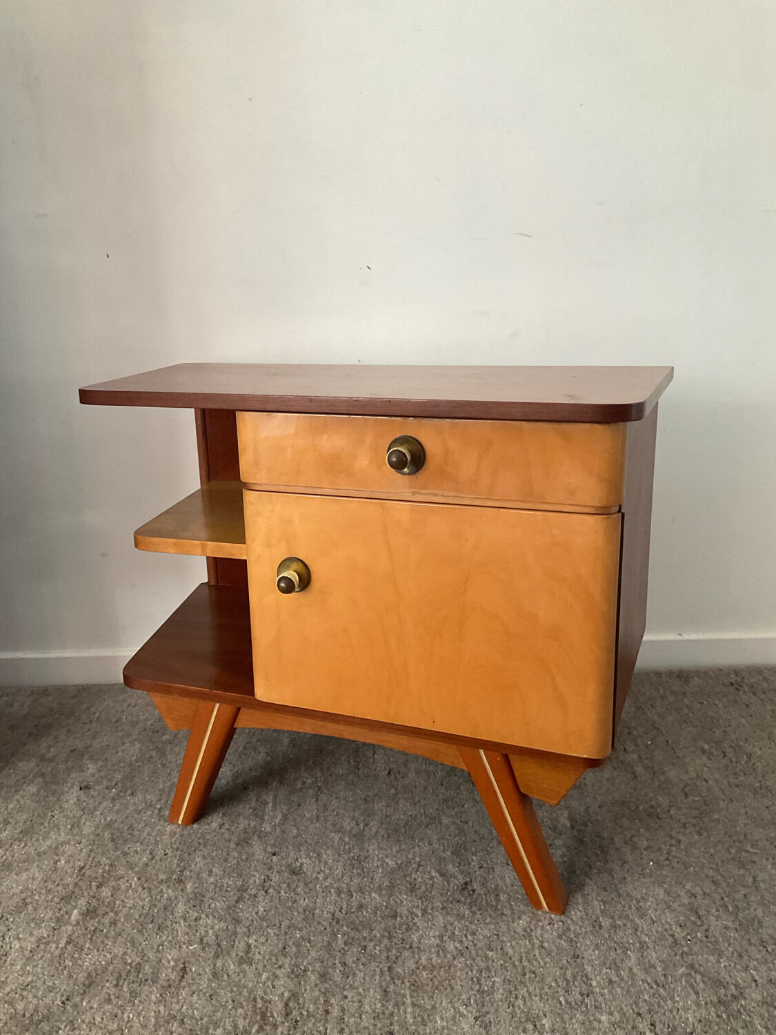 Vintage teak bedside table from the years 50-69