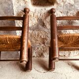 Pair of low-mulched chairs country spirit 1960