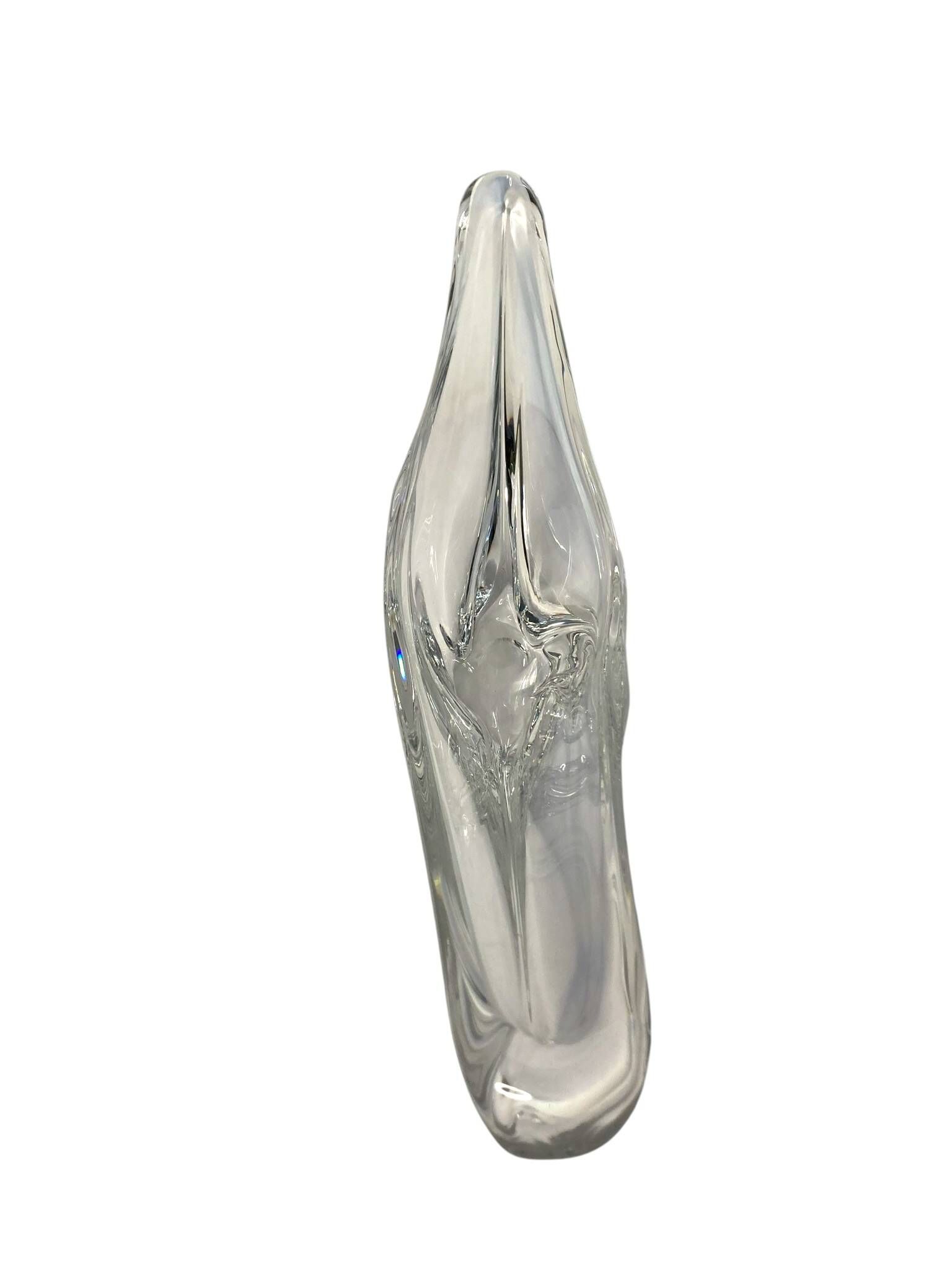Daum, important crystal centrepiece and trinket dish from around 1950.