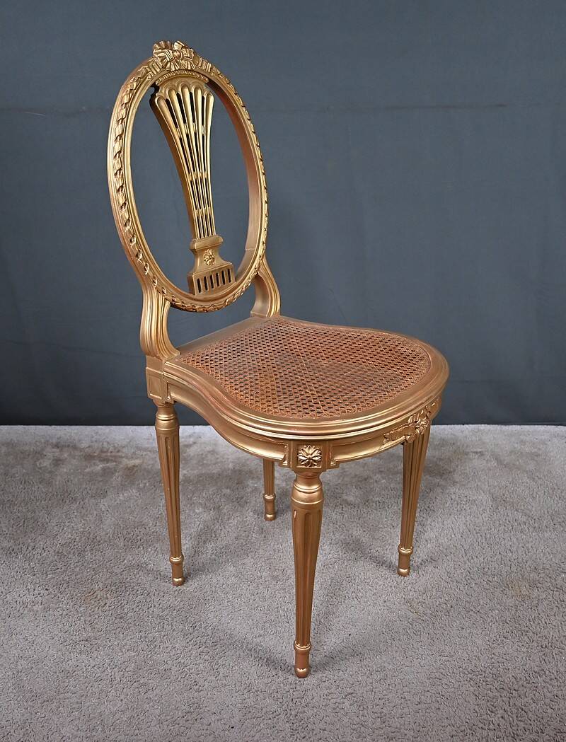 Paire de Chaises en Bois Doré, style Louis XVI – Début XXe