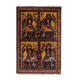 Vintage Turkish rug handmade 202x302 cm