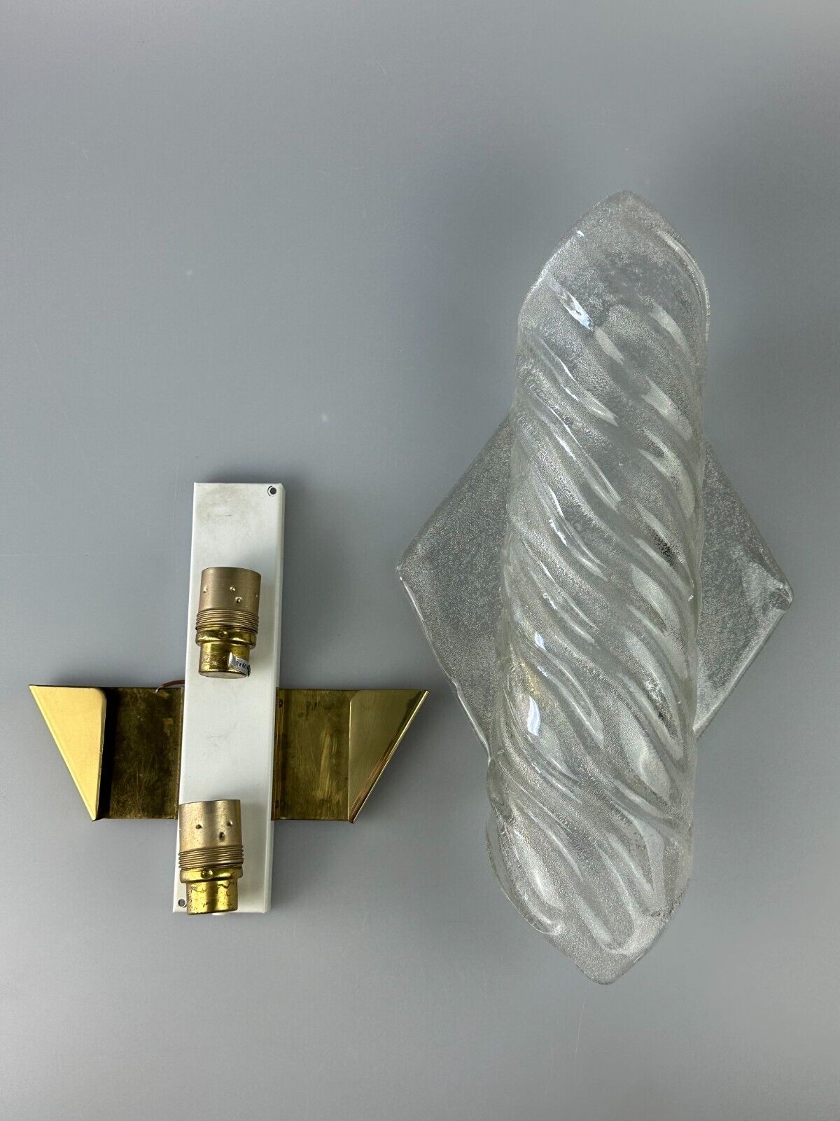 Xl 60s 70s wall lamp wall sconce kaiser lights brass glass space age