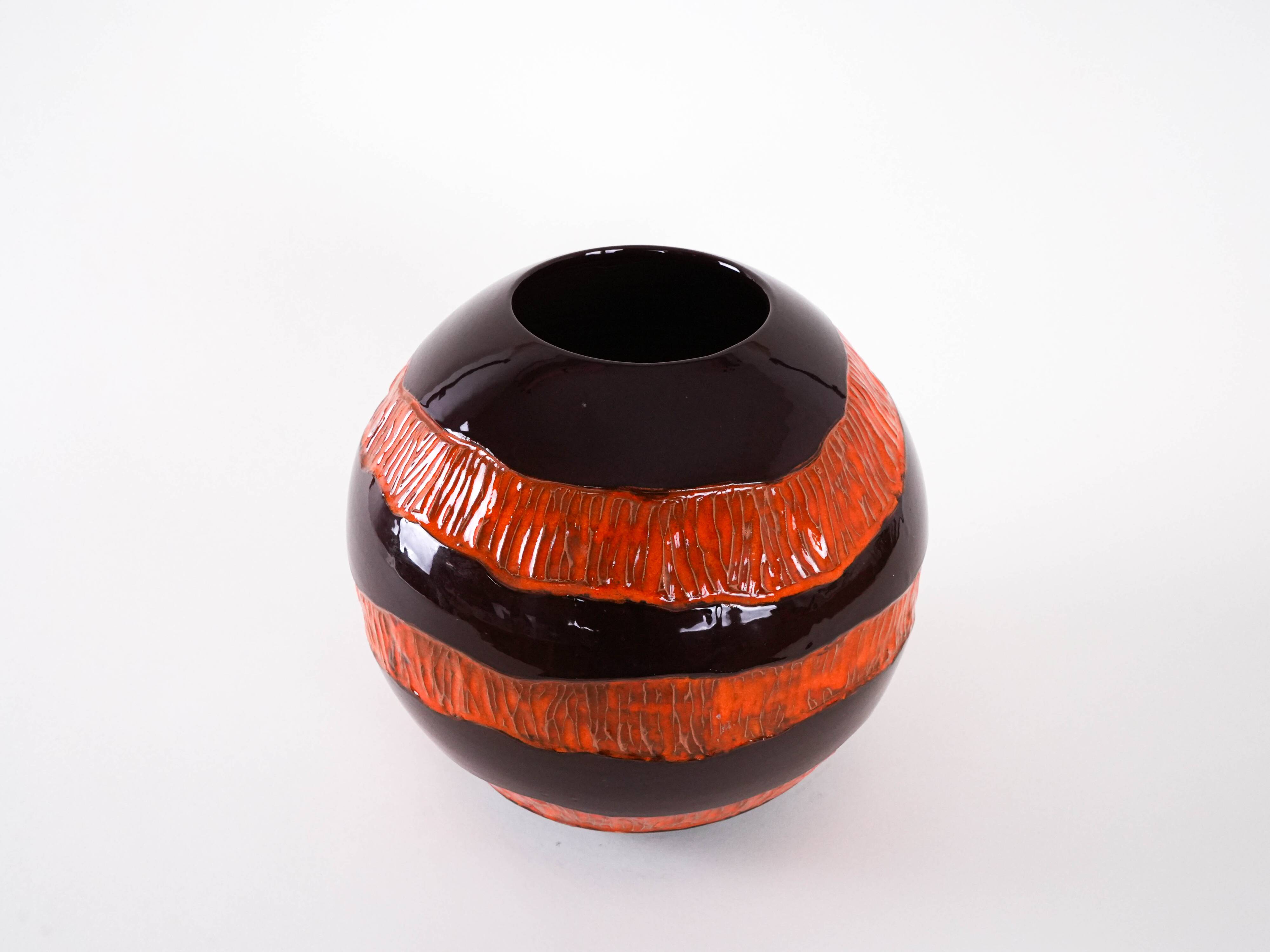 Ceramic vase, Italian design, 1960s, made in Italy