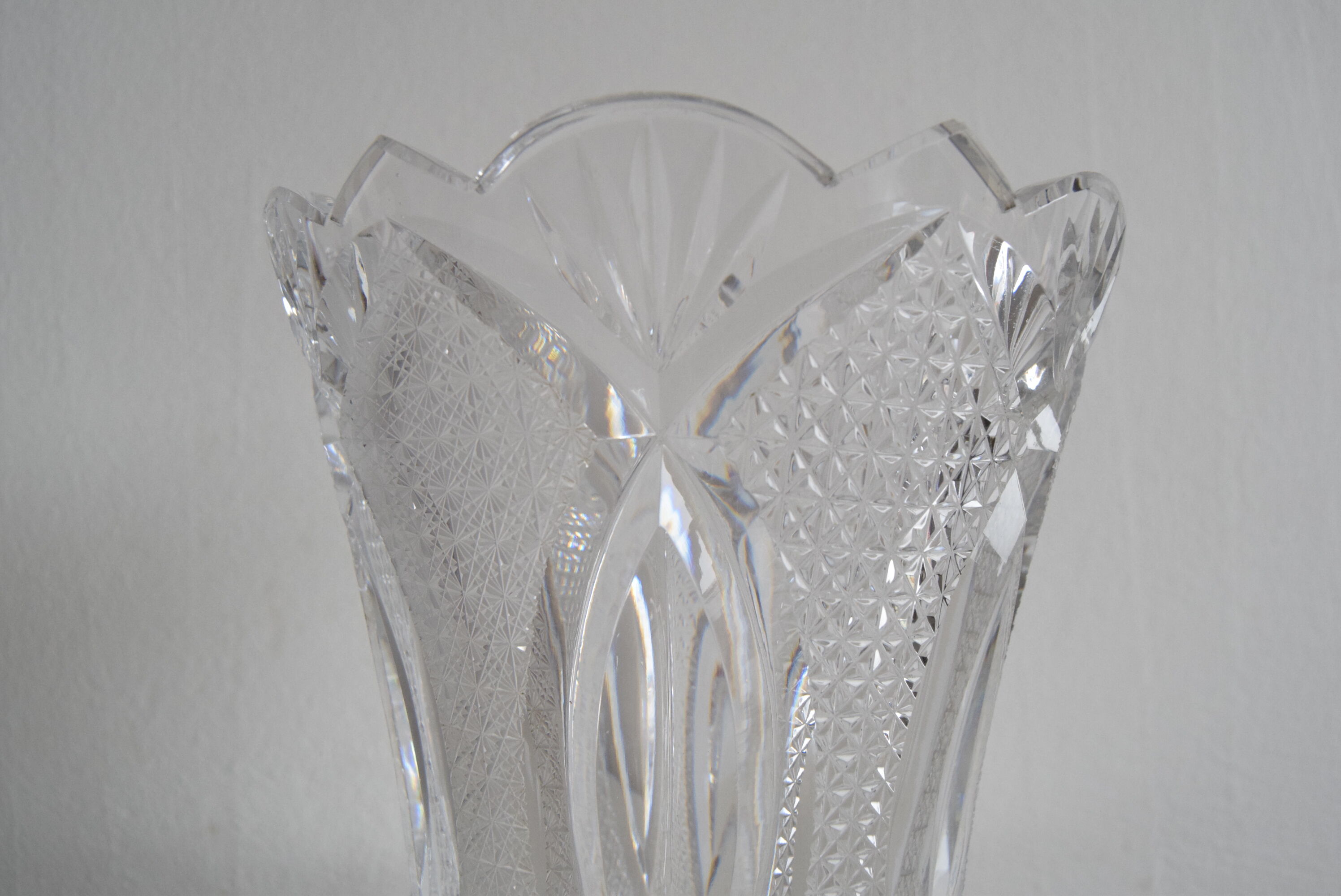 Crystal vase Novy Bor 1960s