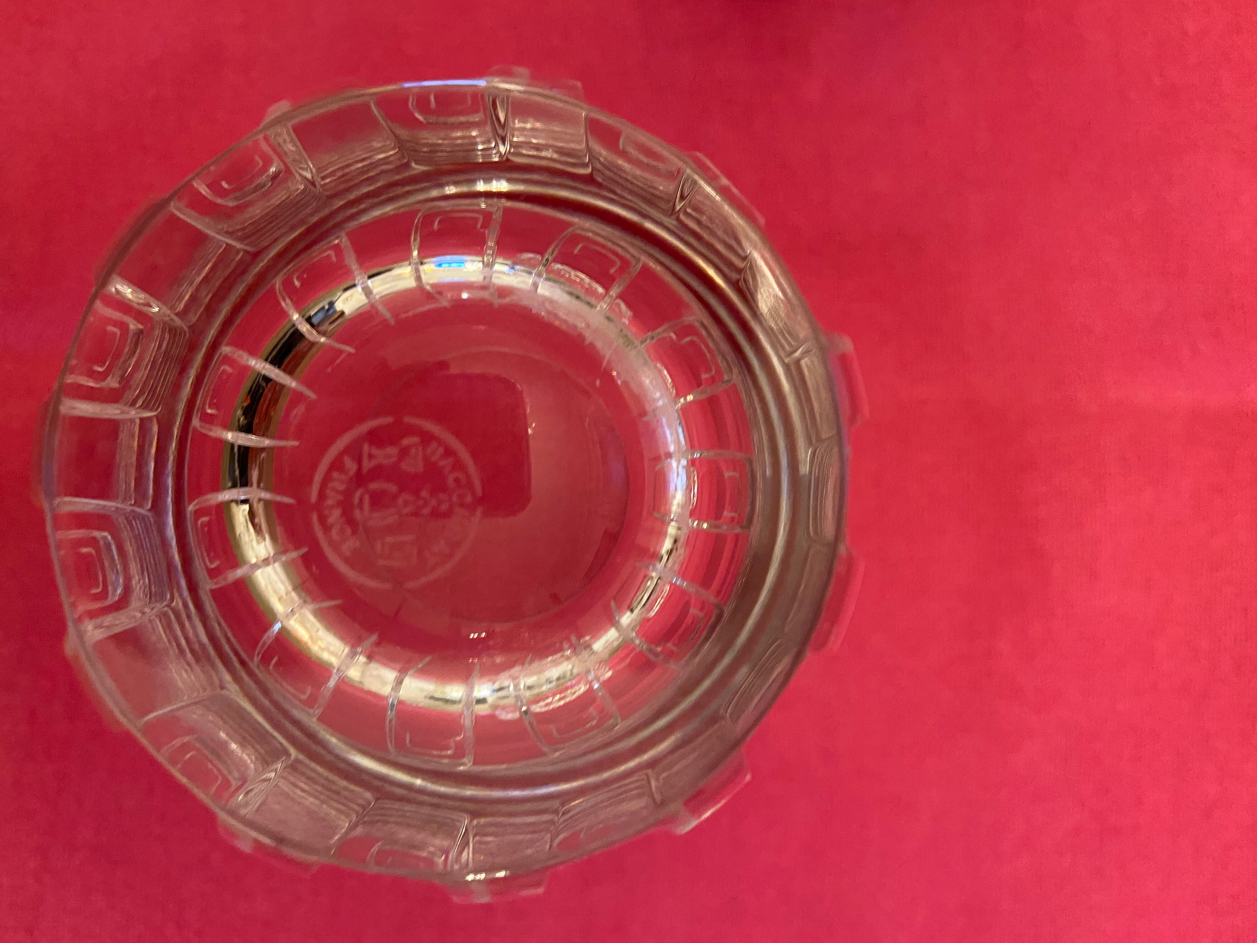 6 crystal whiskey glasses from Baccarat, Rotary model.