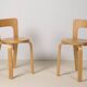 2x Alvar Aalto Chair Model 65, 1970s Artek