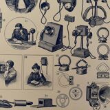 Lithograph engraving on the telephone and telegraph of 1897