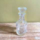 Large engraved and chiseled crystal decanter