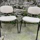 Paire de chaises tweed Strafor 1970