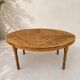 Oval solid wood table – Large dining table 188 × 135 cm