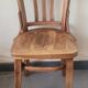 Chaise bistrot de bureau artisanale en bois d'olivier