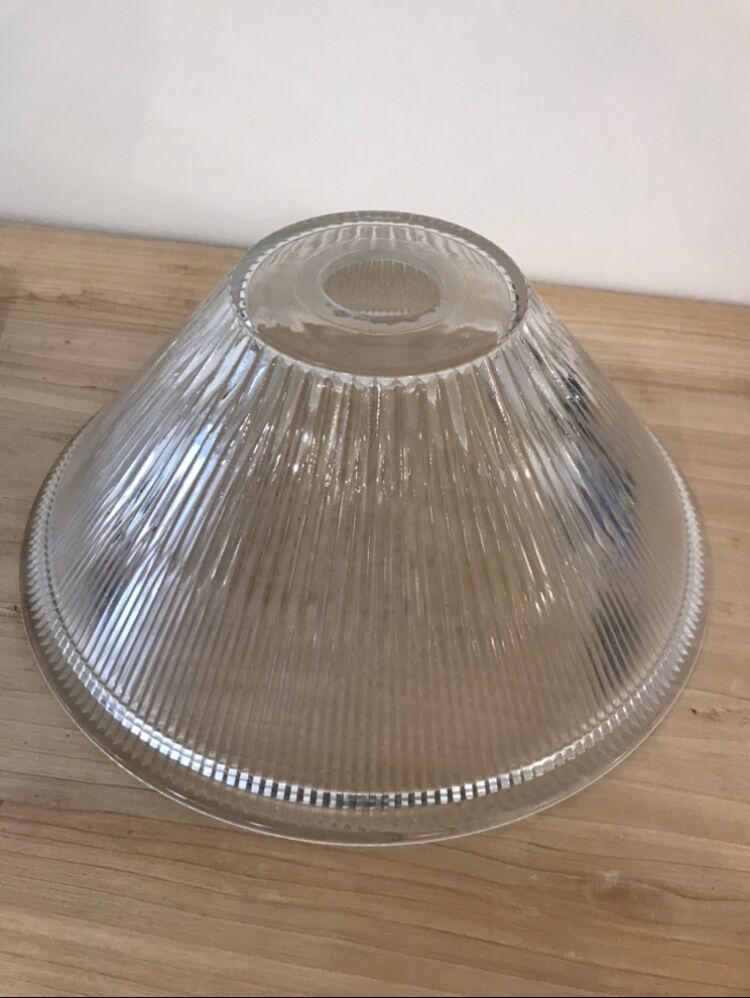 Two fluted glass offal