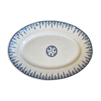 Plat ovale terre de fer Alger de Sarreguemines