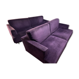 Set of 2 purple Cassina Nest sofas