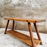 Old workbench side table or bathroom furniture