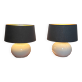 Pair of ceramic lamps