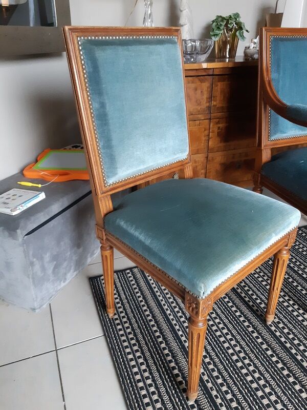 armchair and 2 louis XVI style chairs (beautiful XXèm execution)