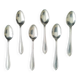 6 silver-plated metal mocha spoons English EPNS