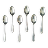 6 silver-plated metal mocha spoons English EPNS