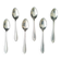 6 silver-plated metal mocha spoons English EPNS