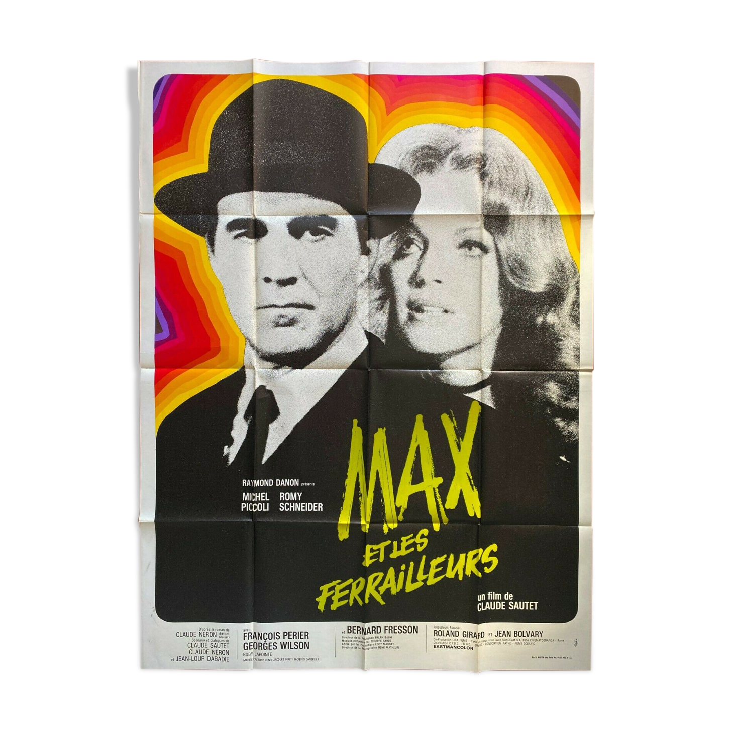 Affiche cinéma originale "Max et les Ferrailleurs" Romy Schneider 120x160cm 1971
