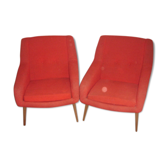 Pair of Charles Ramos armchairs from 1950