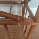 Rattan shelf cabinet