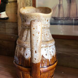 Wine decanter revol in stoneware brown shades