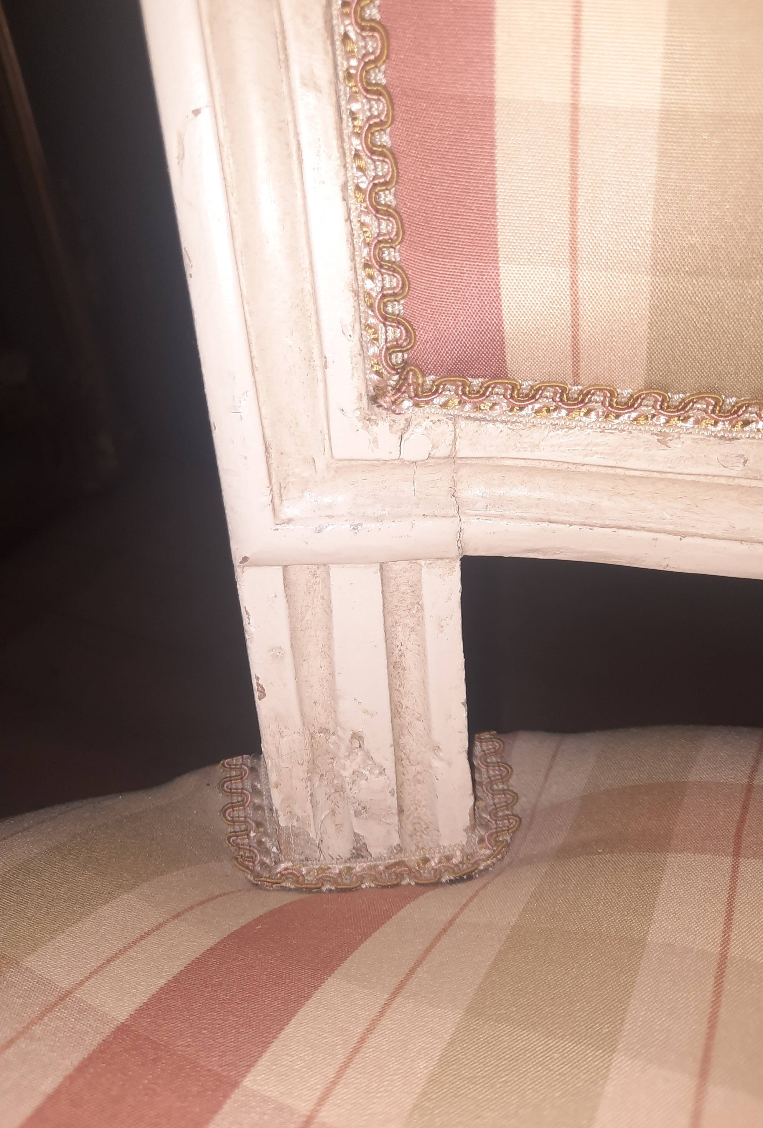 Lacquered armchair in the Louis XVI style