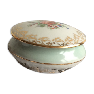 Ancienne bonbonnière, boîte à bijoux,  porcelaine de Couleuvre