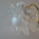 Vintage chandelier with roses in glass paste