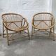 Pair of armchairs adult rattan basket