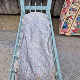 Set including bed, wardrobe and 5 doll clothes