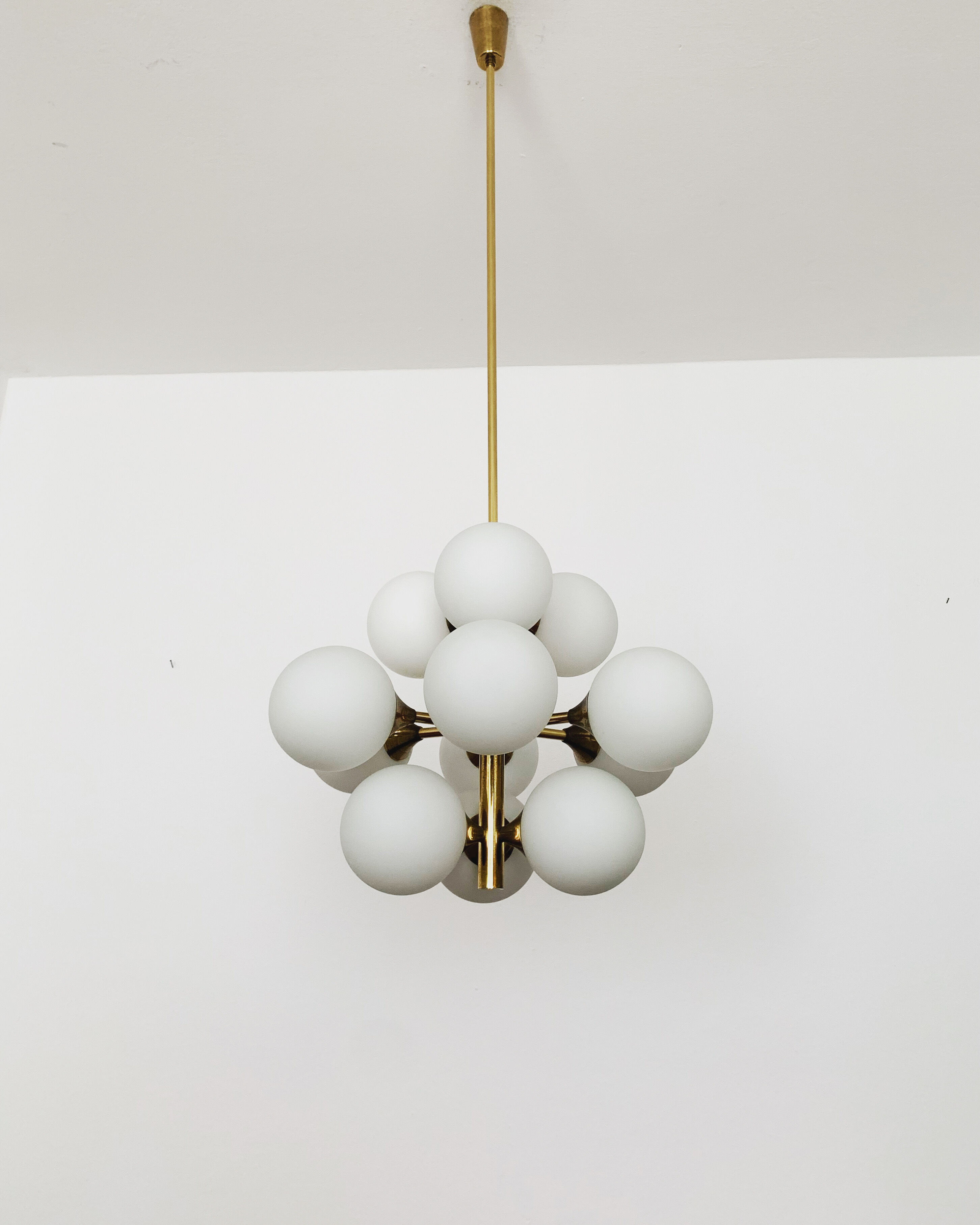Brass Sputnik chandelier by Kaiser Leuchten