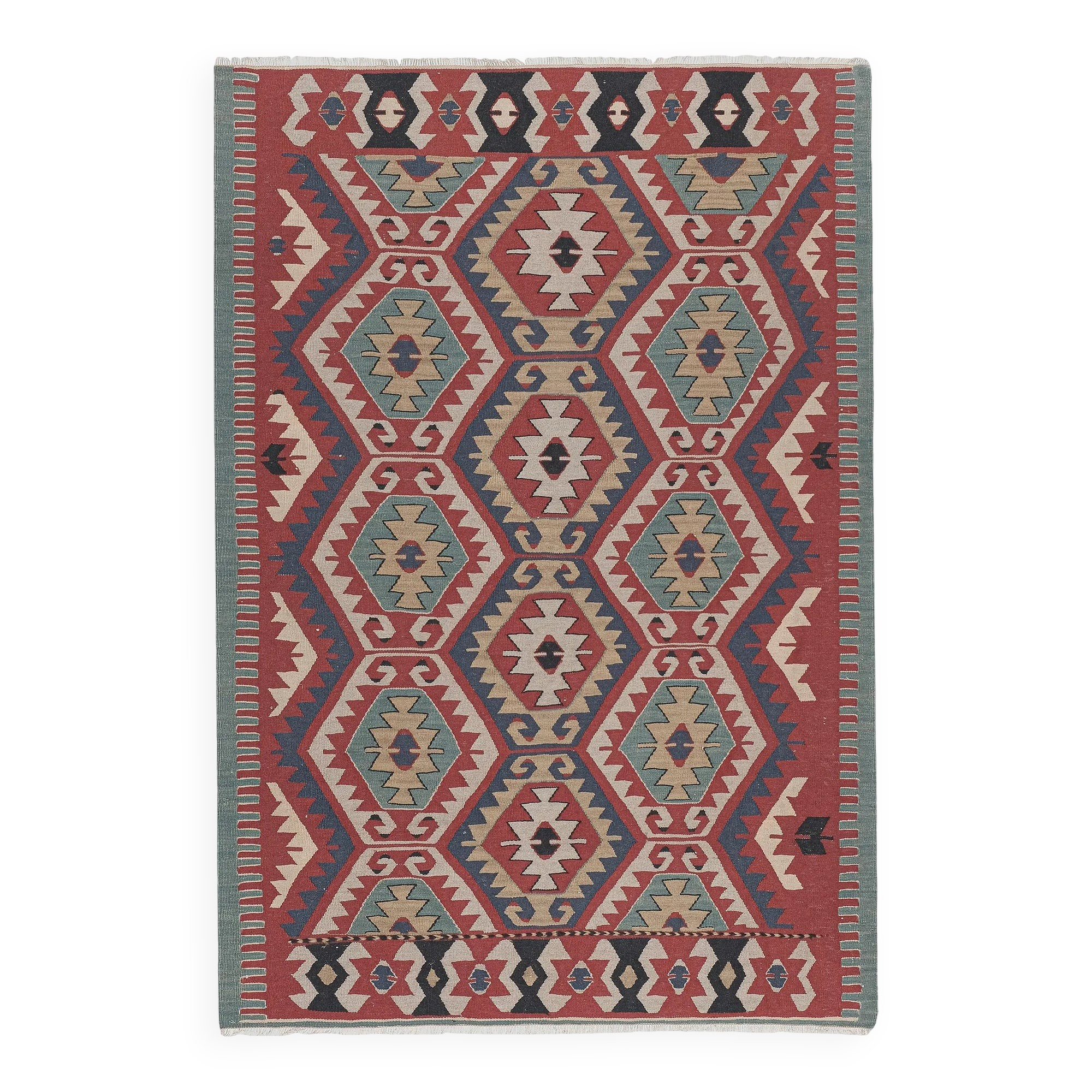 Vintage Turkish kilim, handwoven, 116x171 cm.