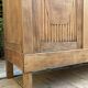 Art deco wardrobe in raw oak with bevelled mirror.
