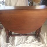 Oval folding table 2 extensions Mahogany