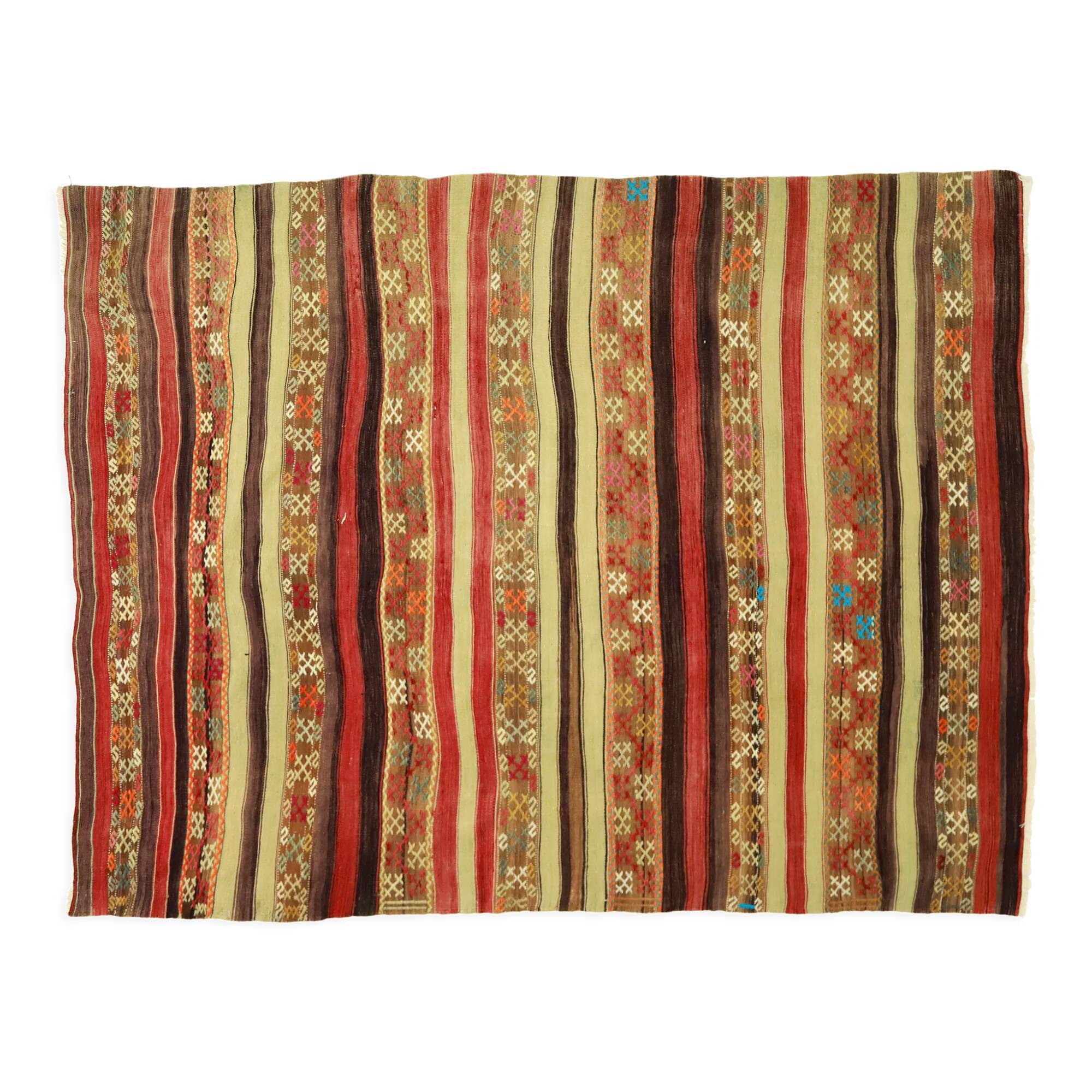Anatolian handmade kilim rug 216 cm x 160 cm