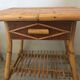 Pair of vintage rattan bedside tables 60 years