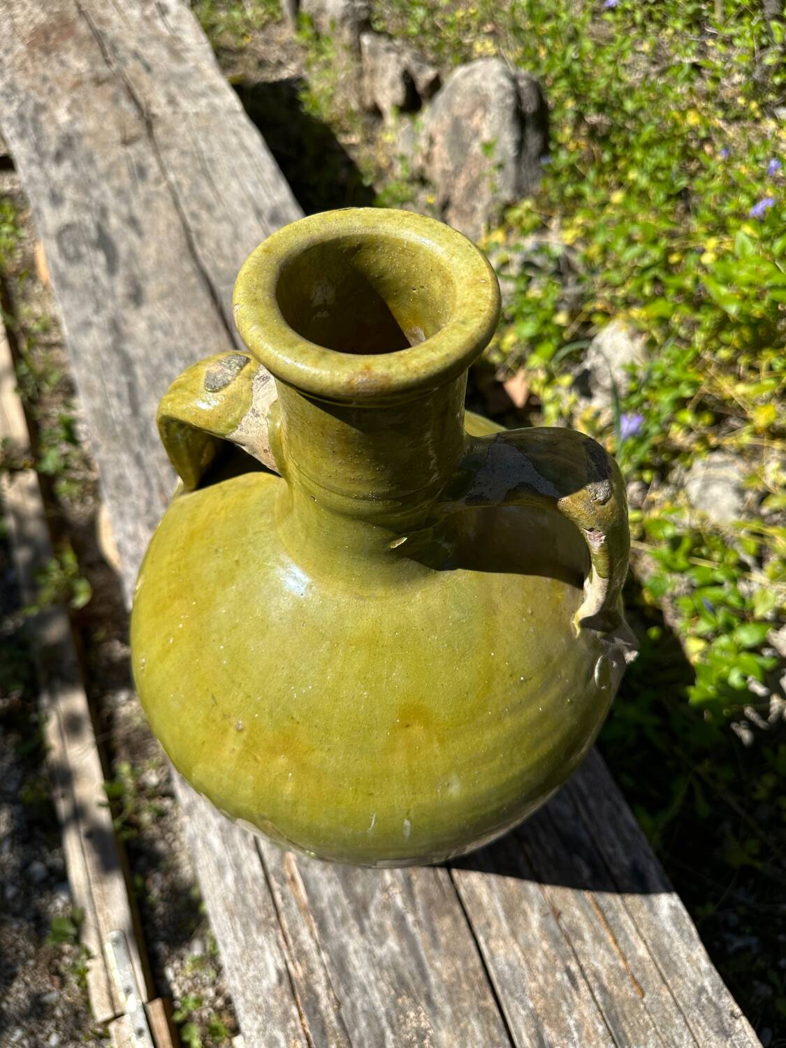 Ancient 19th-century terracotta jug