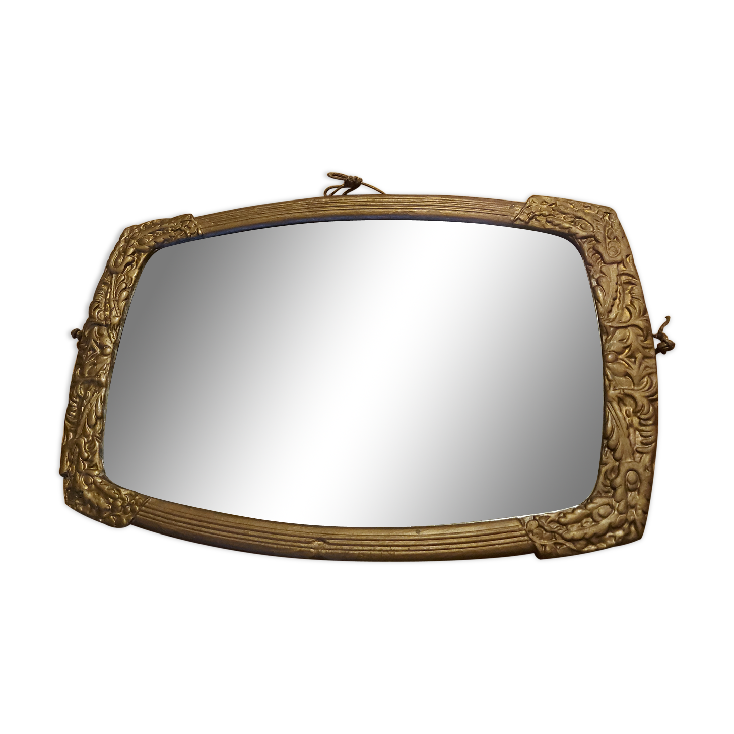 Painted wooden art deco mirror 33 X 51 cm