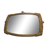 Painted wooden art deco mirror 33 X 51 cm