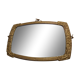 Miroir art déco en bois peint 33 X 51 cm