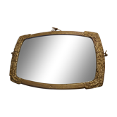 Miroir art déco en bois peint 33 X 51 cm
