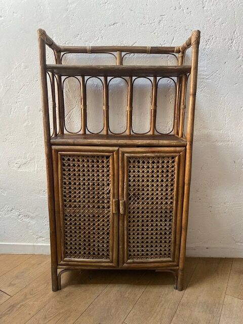 Rattan bamboo stand shelf