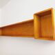 Vintage wooden corner wall shelf from the 60s 70s.