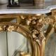 Console de style Louis XV en bois doré XIXème siècle