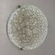 Large 40cm Murano Ice Glass Flushmount Wall Light by Hillebrand Leuchten, 1
